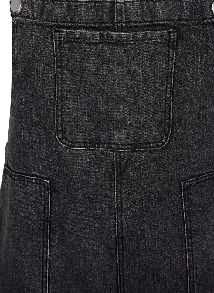 Denim overaller, Dark Grey Denim, Packshot image number 2