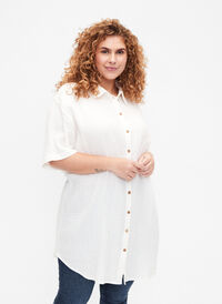 Kortärmad skjorta med knappar, Off-White, Model