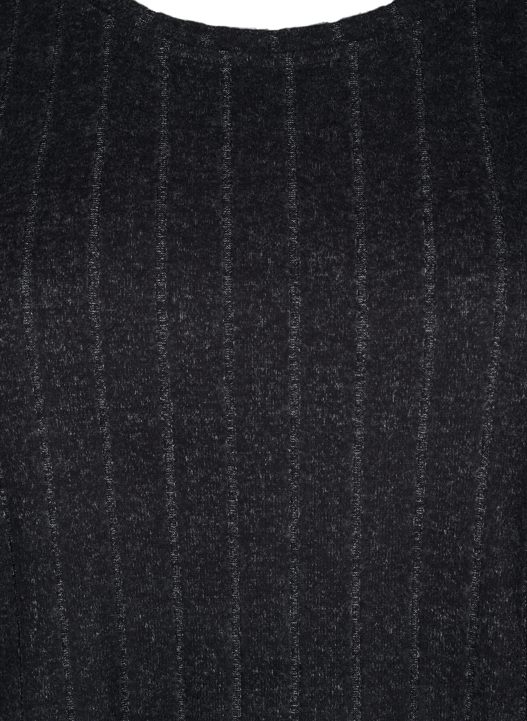 Zizzi L&ouml;s blus med 3/4-&auml;rmar, Svart, Packshot image number 2