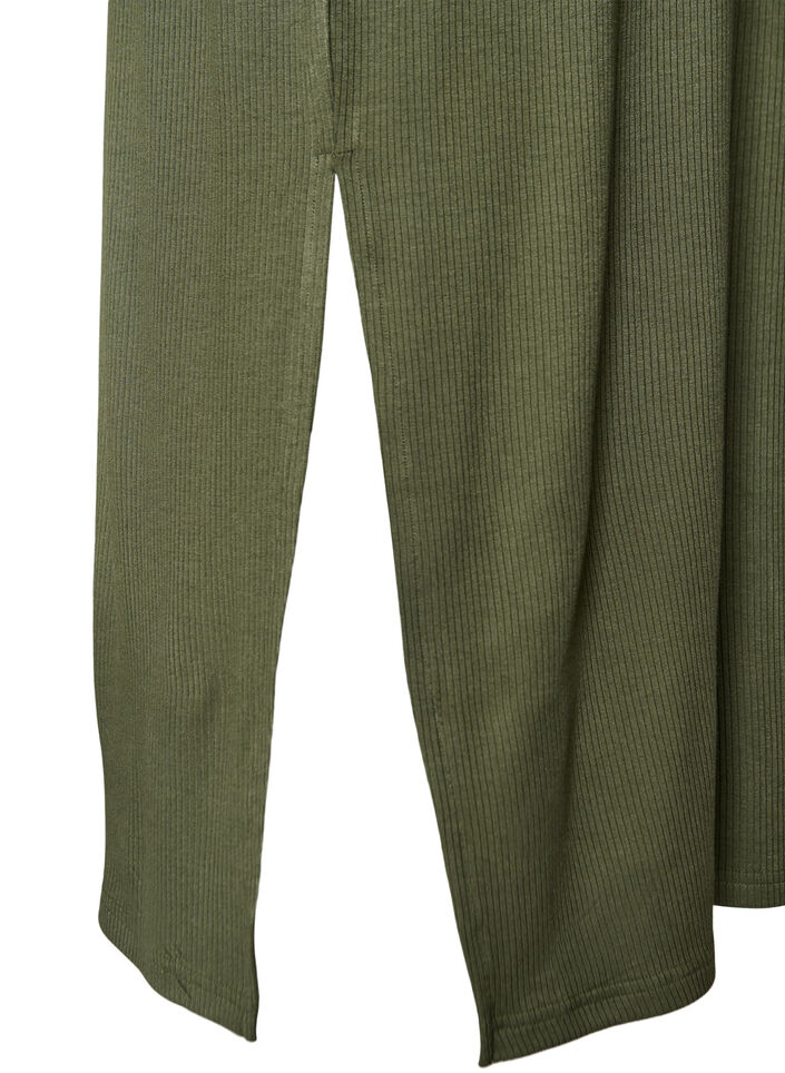 &Auml;rml&ouml;s ribbad kl&auml;nning i viskos, Gr&ouml;n, Packshot image number 3