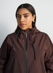Regnkappa med fickor och huva, Brun, Model image number 4