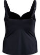 Tankini med drapering, Svart, Packshot image number 1