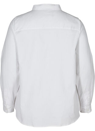Långärmad skjorta i bomull, Bright White, Packshot image number 1
