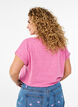 Melerad t-shirt med korta ärmar, Rosa, Model image number 2