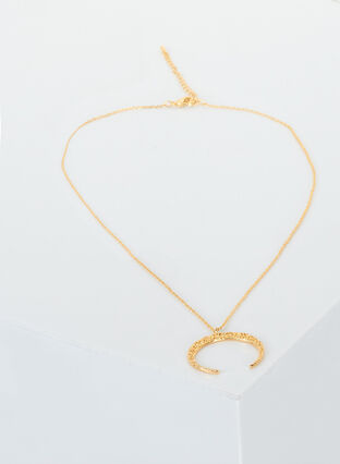 Guldfärgat halsband med hänge, Gold, Packshot image number 1