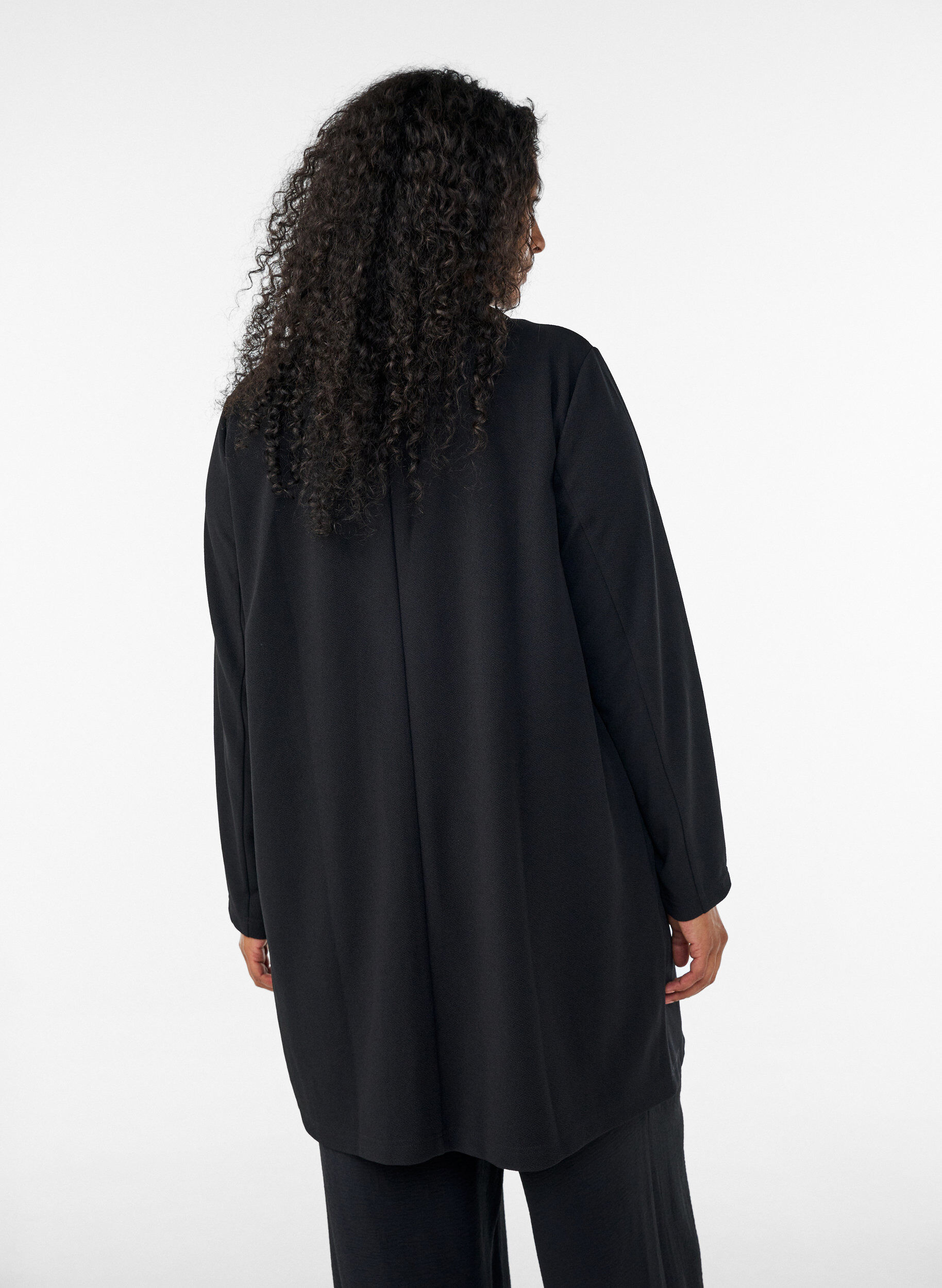 ZizziL&aring;ng kavaj med fickor, Svart, Model image number 2