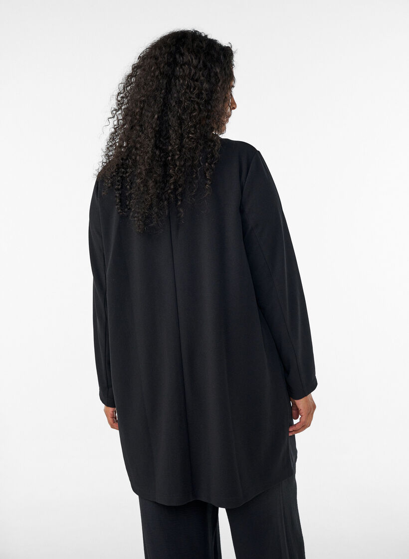 L&aring;ng kavaj med fickor, Svart, Model image number 2