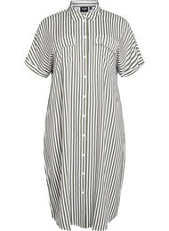 FLASH - L&aring;ng skjortkl&auml;nning med korta &auml;rmar, Gr&ouml;n