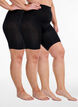 2-pack push-up shorts i 60 denier med formande effekt, Svart, Packshot image number 0
