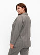 Rutig blazer med knapp, Beige Brown Check, Model image number 1