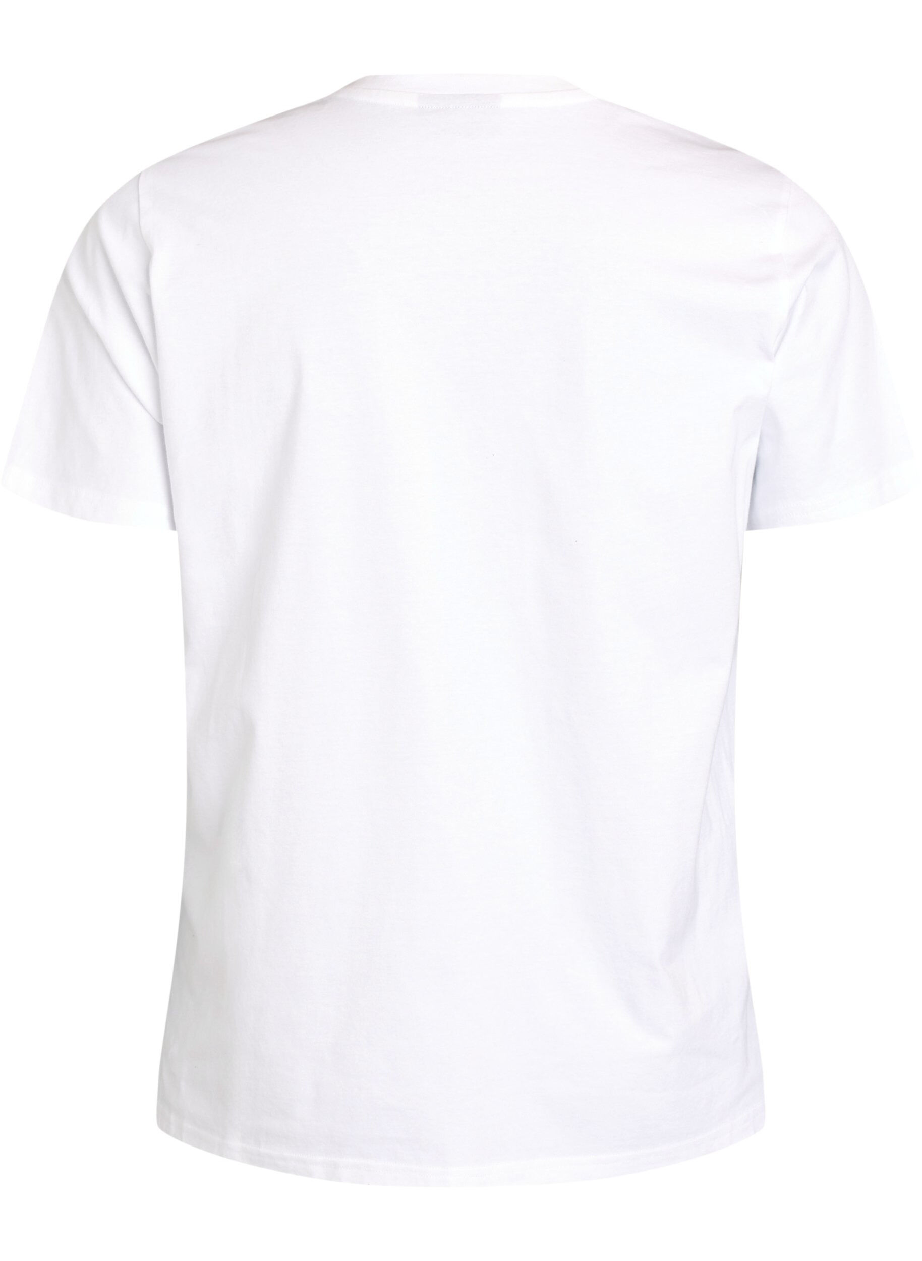 ZizziT-shirt i ekologisk bomull med citrusmotiv, Vit, Packshot image number 1