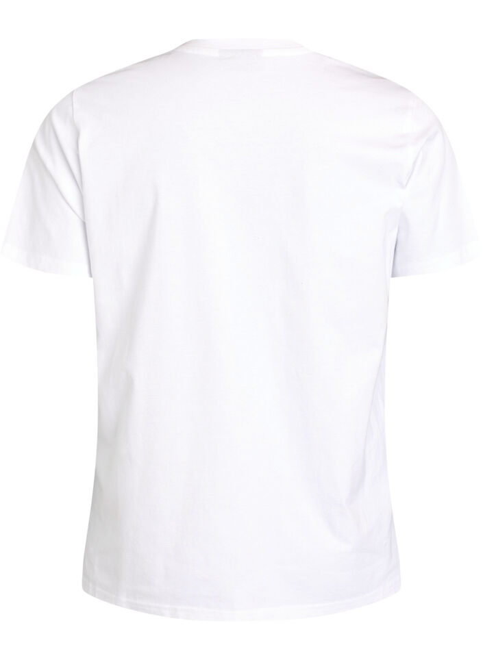 T-shirt i ekologisk bomull med citrusmotiv, Vit, Packshot image number 1