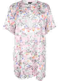 Tryckt skjortklänning med knappöppning, B.White graphic AOP