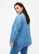 Blommig denimskjorta med bröstficka, Light Blue w.Flowers, Model image number 1