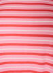 L&aring;ng oversized randig t-shirt i ekologisk bomull, Rosa, Packshot image number 2