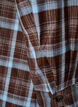 Kn&auml;l&aring;ng skjortkl&auml;nning med rutigt m&ouml;nster, Brun, Packshot image number 3