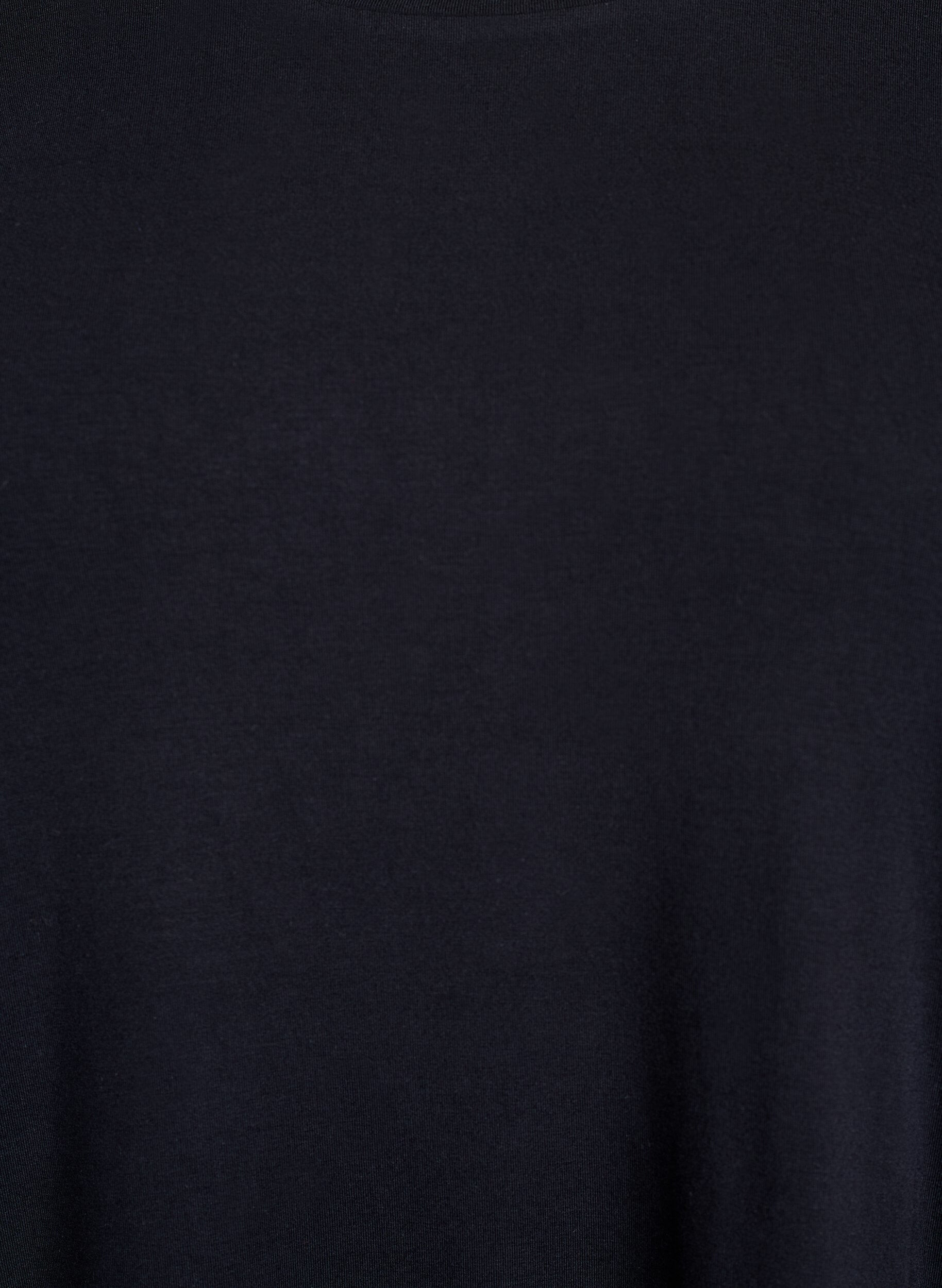 Zizzi Nattblus i modal med l&aring;nga &auml;rmar, Svart, Packshot image number 2