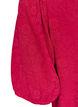Blus med struktur och korta &auml;rmar, Rosa, Packshot image number 3