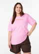 Sportig t-shirt i ekologisk bomull, Rosa, Model image number 0