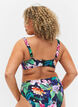 Bikini-bh med drapering och band över bysten, Flower Print, Model image number 1