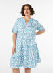 Kort a-linjeformad kl&auml;nning i bomullsmuslin, Vanilla, Model image number 0