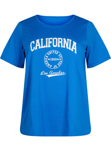 T-shirt från FLASH med tryck, Strong Blue, Packshot image number 0