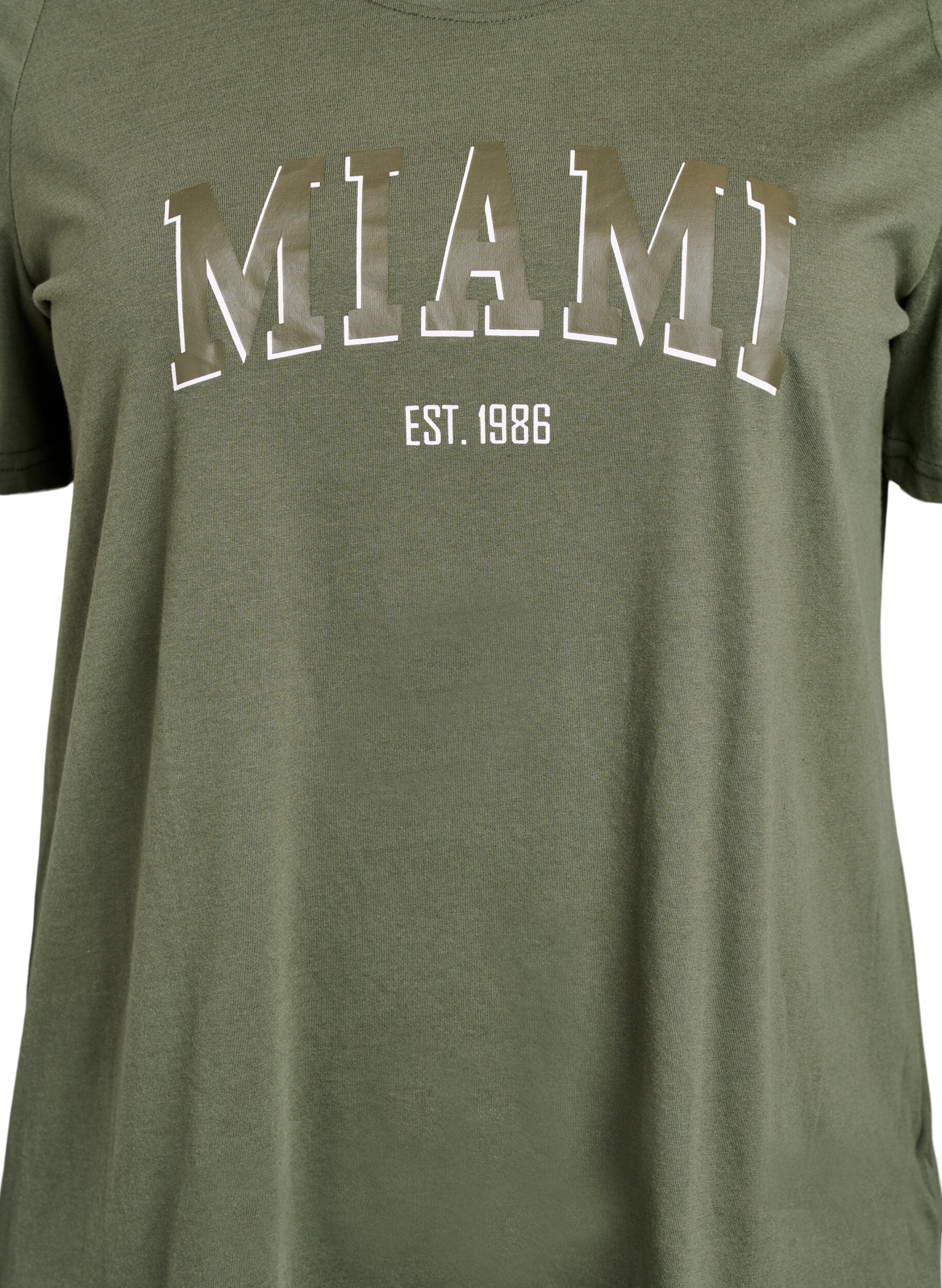 Zizzi FLASH - T-shirt med tryck, Gr&ouml;n, Packshot image number 2