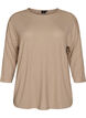 Jerseyblus med 3/4-&auml;rm, Beige, Packshot image number 0