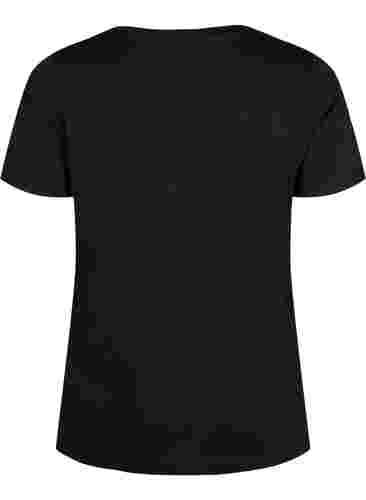 T-shirt i bomull med tryck, Black LOS ANGELES, Packshot image number 1