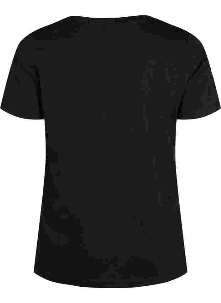 T-shirt i bomull med tryck, Black LOS ANGELES, Packshot image number 1