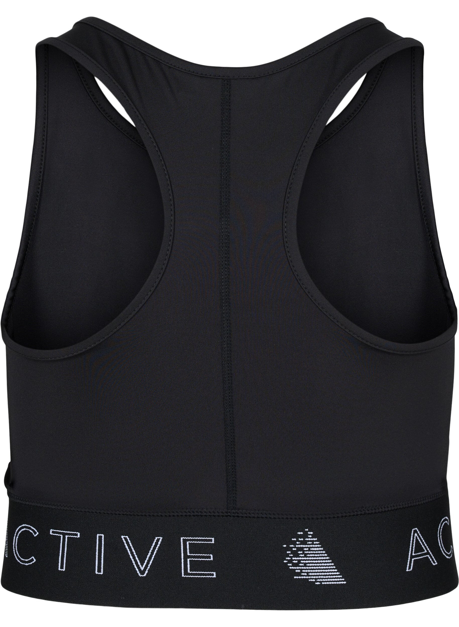 Zizzi Sport-bh med texttryck, Black, Packshot image number 1