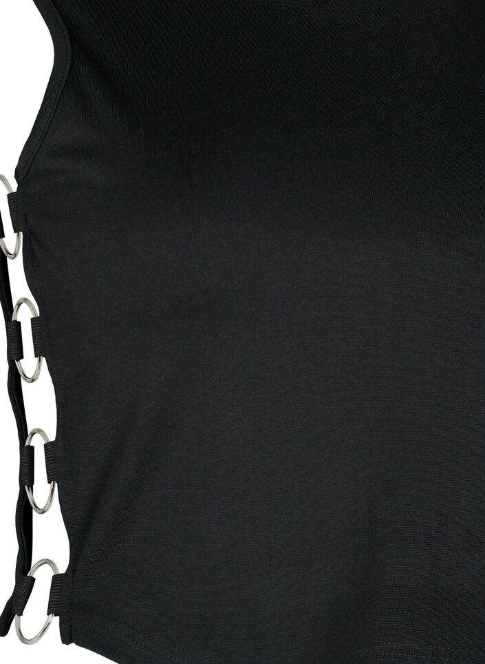 Kort topp med öppen detalj i sidan, Black, Packshot image number 3