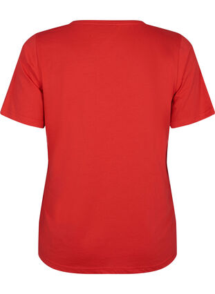 FLASH - T-shirt med v-ringning, High Risk Red, Packshot image number 1