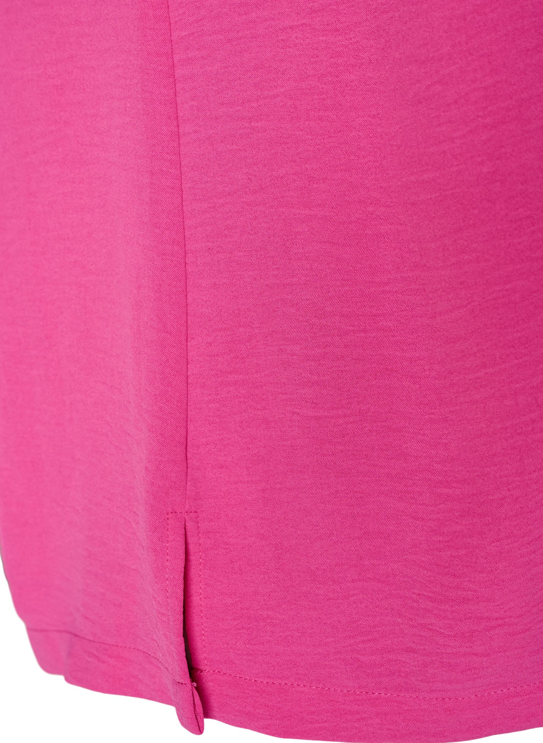 Zizzi&Auml;rml&ouml;s topp med rynkdetaljer, Rosa, Packshot image number 3