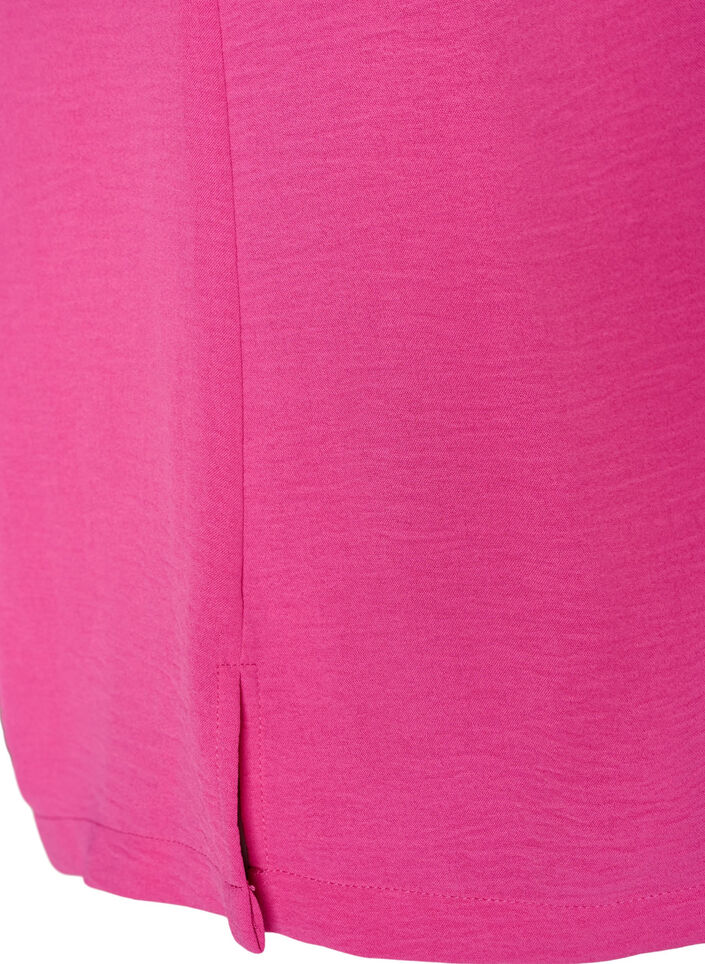 &Auml;rml&ouml;s topp med rynkdetaljer, Rosa, Packshot image number 3