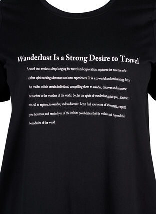 T-shirt från FLASH med tryck, Black Wanderlust, Packshot image number 2