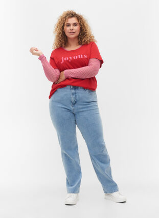 Mesh-tröja med tryck, Cashmere Rose Dot, Model image number 2