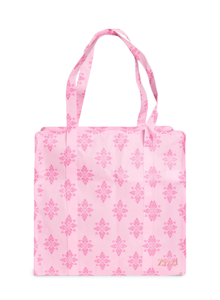 Shoppingv&auml;ska med dragkedja, Rosa, Packshot image number 1