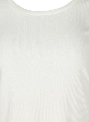 Ribbad t-shirt, Egret, Packshot image number 2