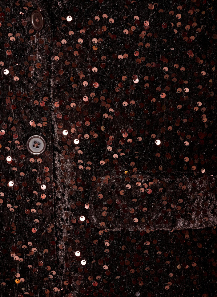 Blazer med paljetter, Brun, Packshot image number 2