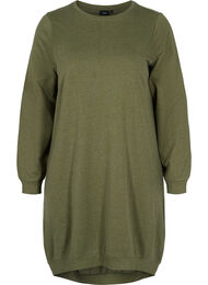 Sweatshirtklänning med långa ärmar, Ivy Green Melange