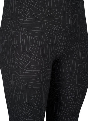 Viskos leggings med tryck, Black Art, Packshot image number 2