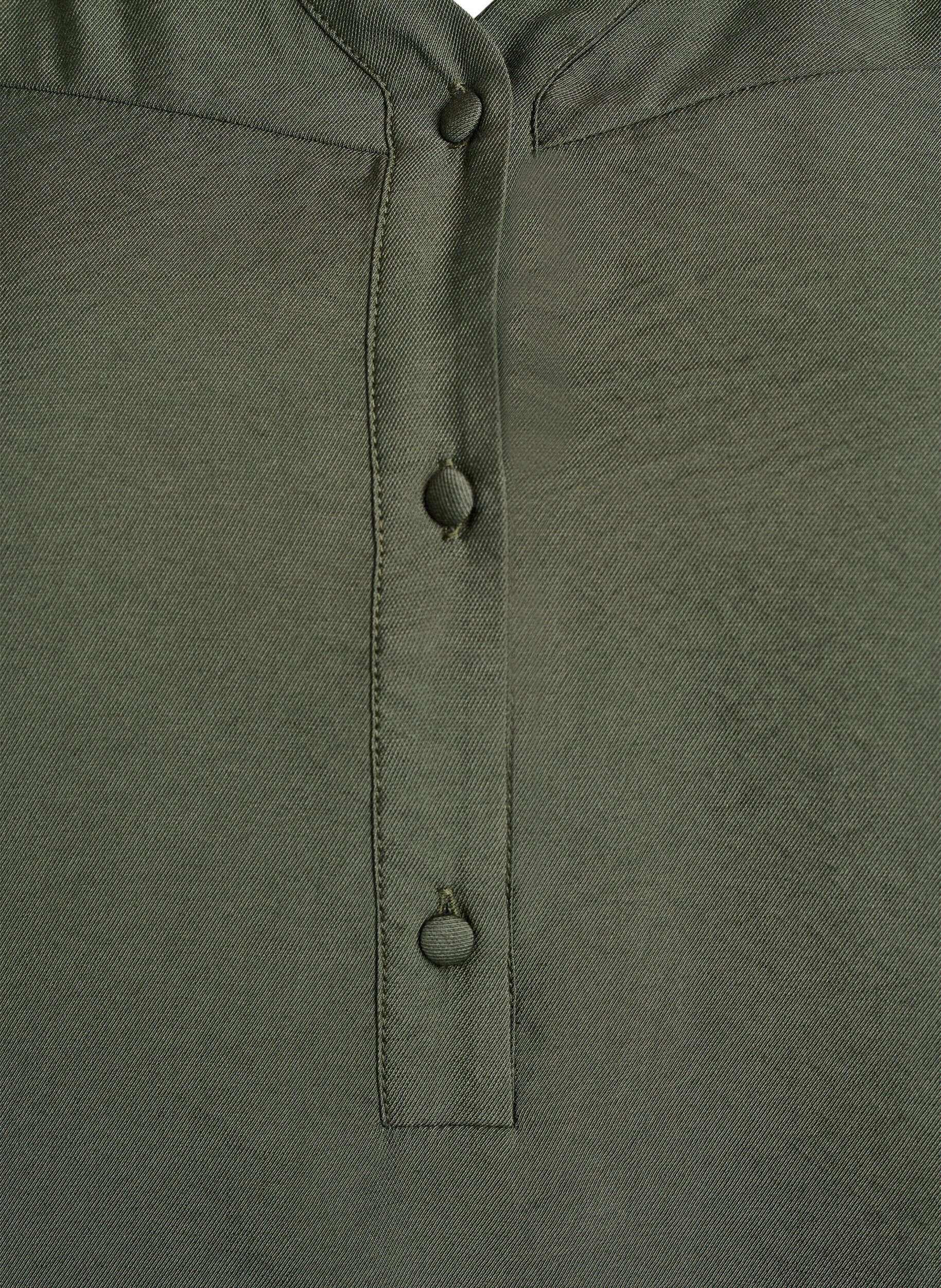 ZizziViskosblus med smock och rynkade detaljer, Gr&ouml;n, Packshot image number 2