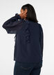 Skir blus med volanger och knytning, Bl&aring;, Model image number 2