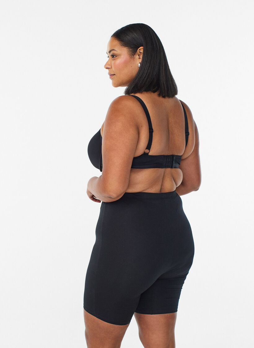 Trosor i bomull med l&aring;nga ben, Svart, Model image number 1