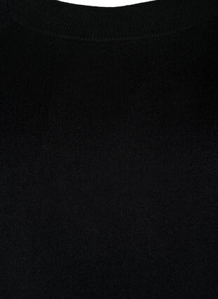 Pullover i viskosblandning, med slits i sidan	, Black, Packshot image number 2