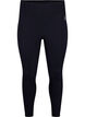 Träningstights med förstärkning i innerbenet, Black, Packshot image number 0