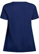 T-shirt med rund hals och A-linjeform, Bl&aring;, Packshot image number 1