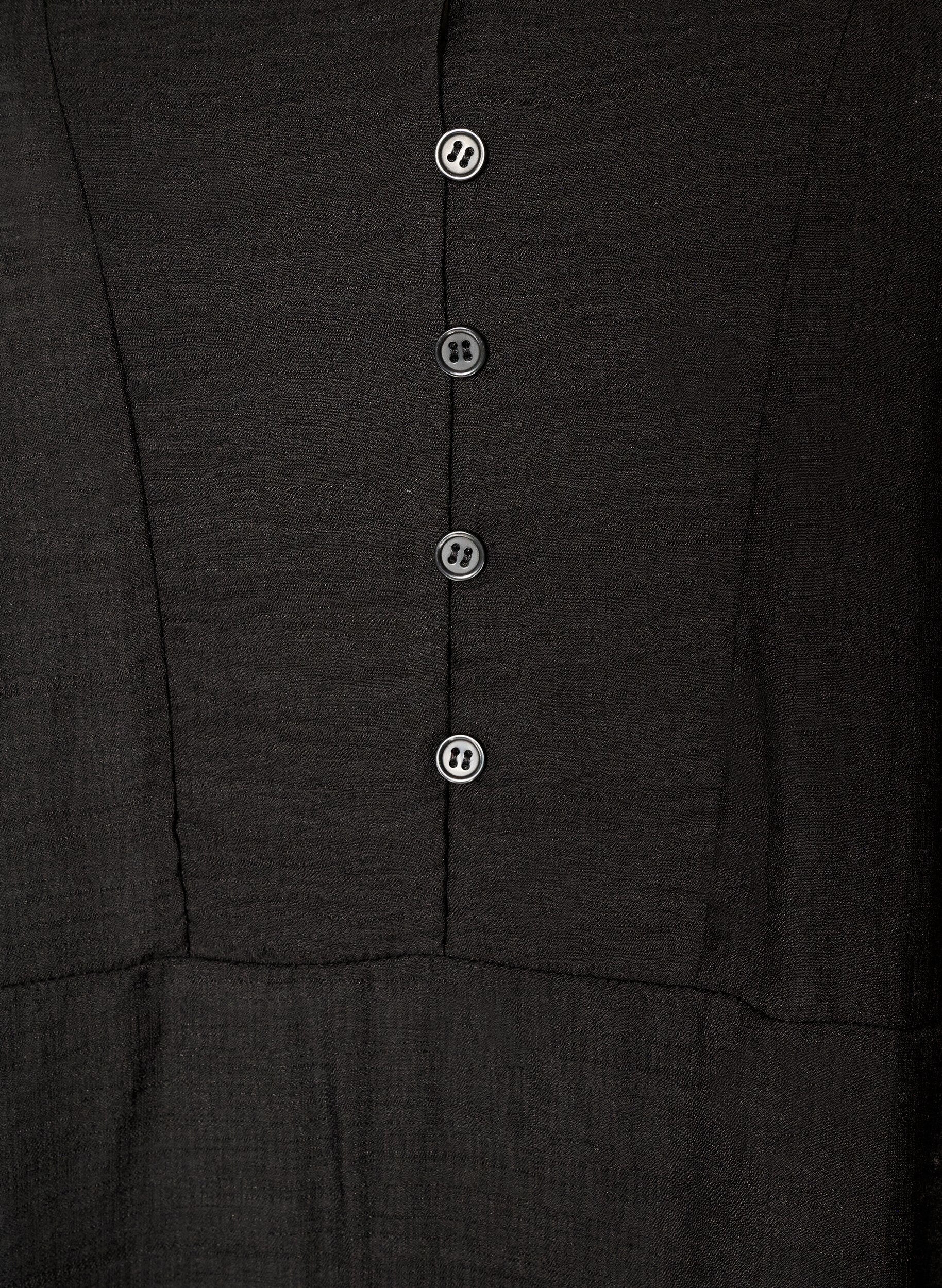 ZizziKl&auml;nning i viskos med broderi och volanger i lager, Svart, Packshot image number 2