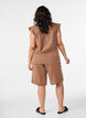L&ouml;sa shorts i bomullsmuslin med h&ouml;g midja, Brun, Model image number 2